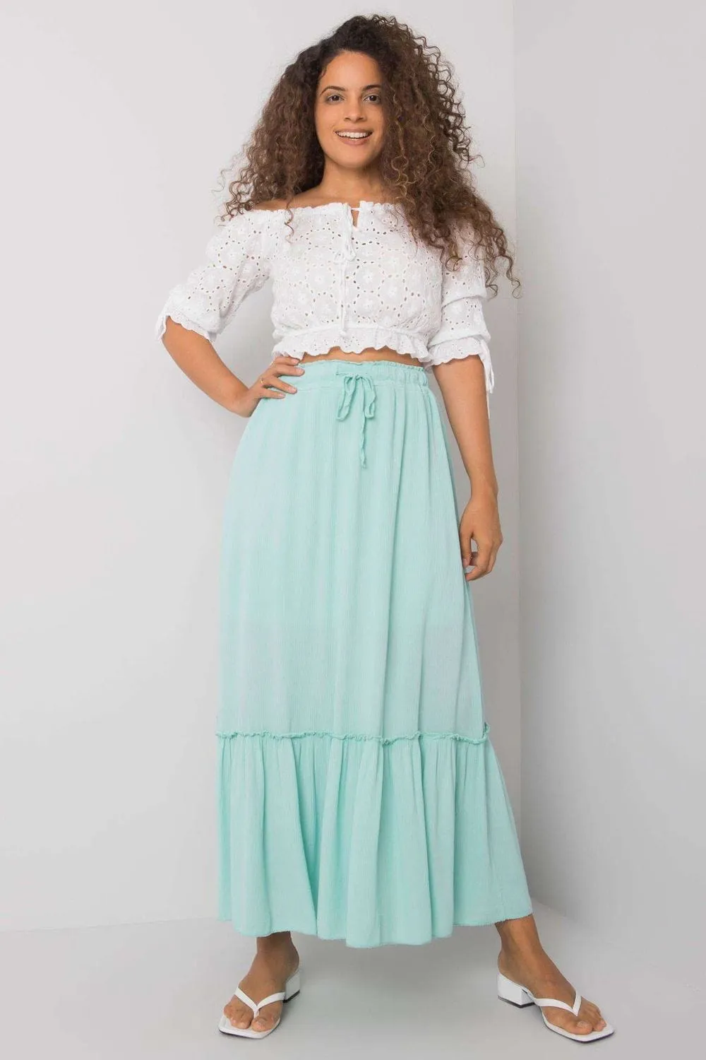 Cotton Maxi Long Skirt, Och Bella