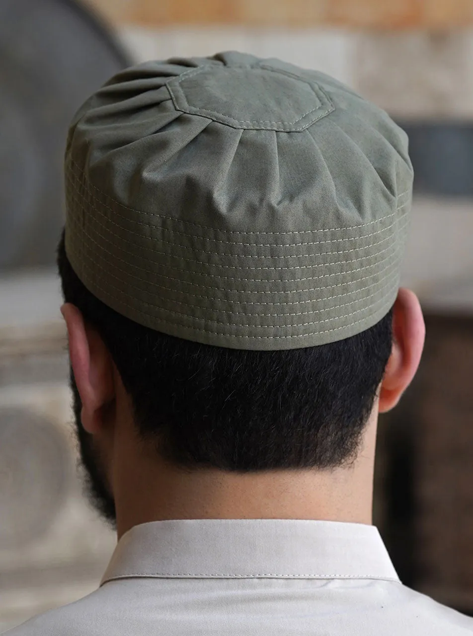 Cotton Pleated Kufi Hat