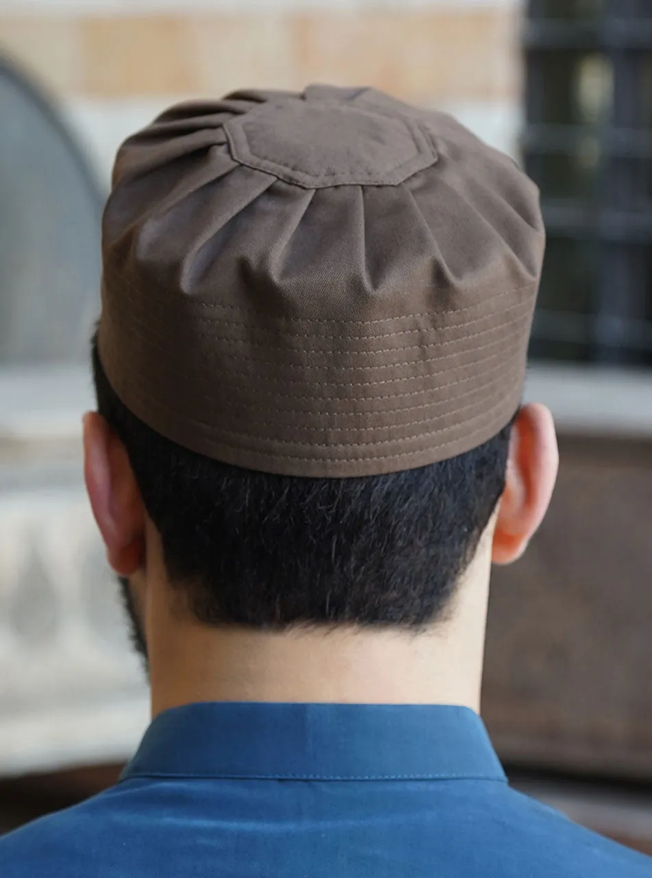 Cotton Pleated Kufi Hat