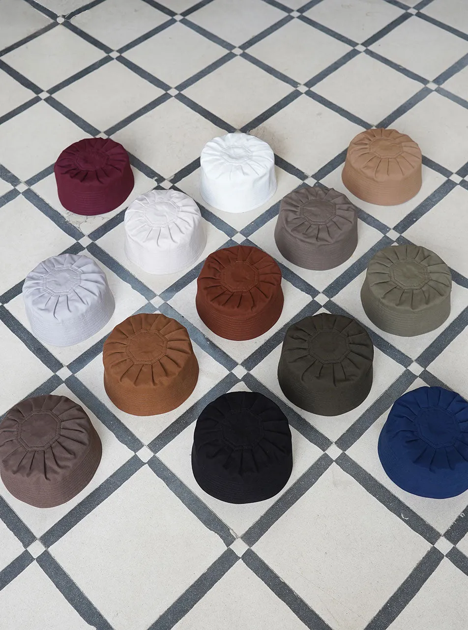 Cotton Pleated Kufi Hat