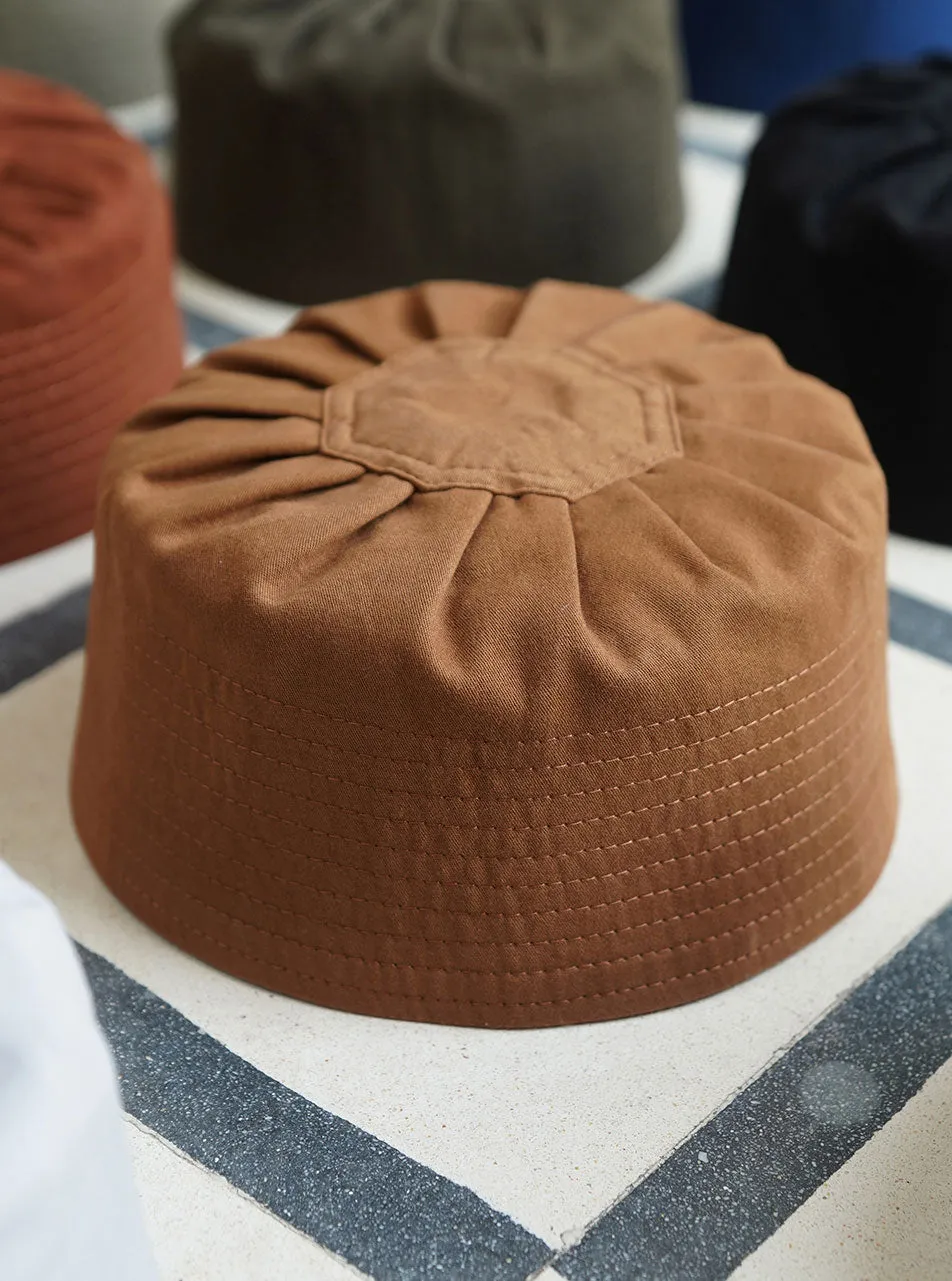 Cotton Pleated Kufi Hat