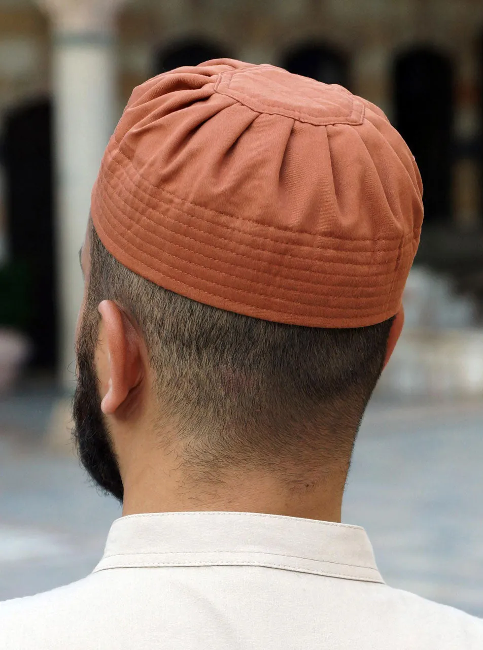 Cotton Pleated Kufi Hat