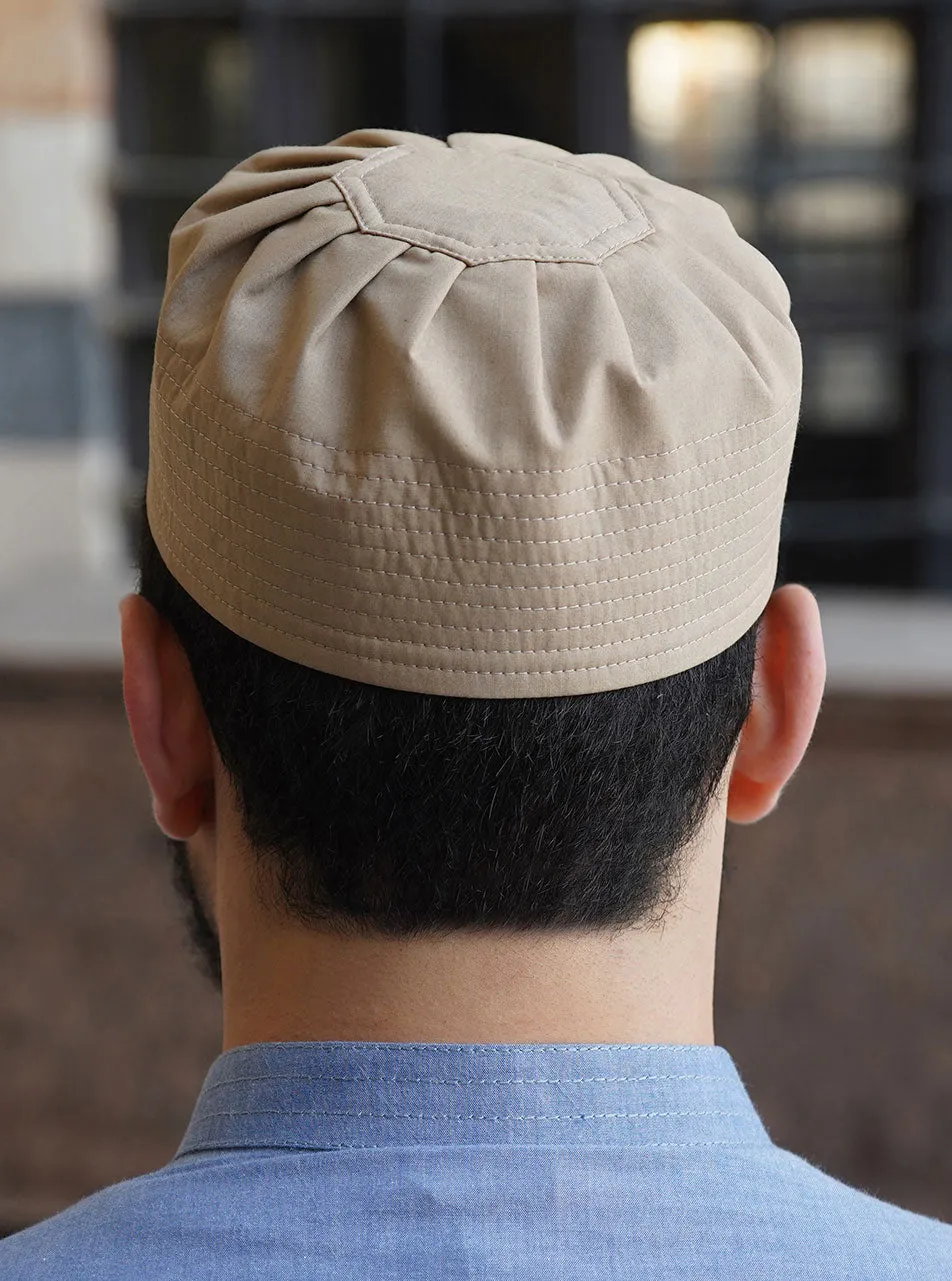 Cotton Pleated Kufi Hat