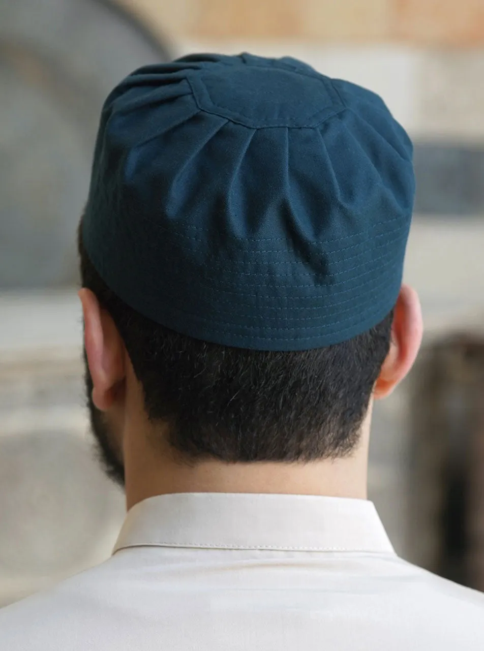 Cotton Pleated Kufi Hat