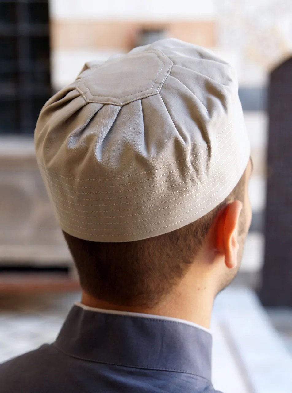 Cotton Pleated Kufi Hat