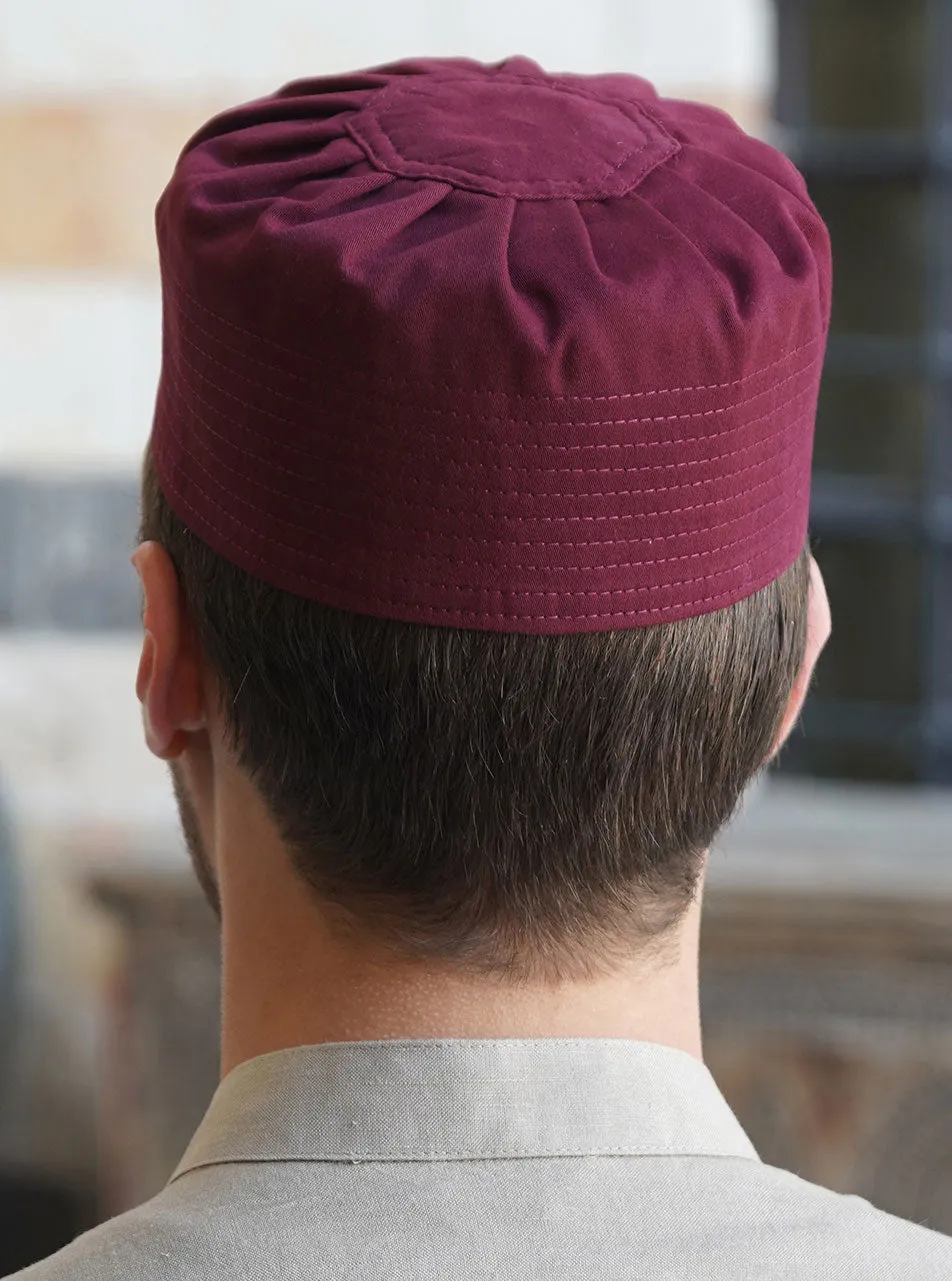 Cotton Pleated Kufi Hat