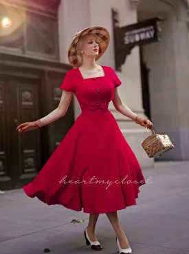 Criss Cross Front dress - 50s retro swing