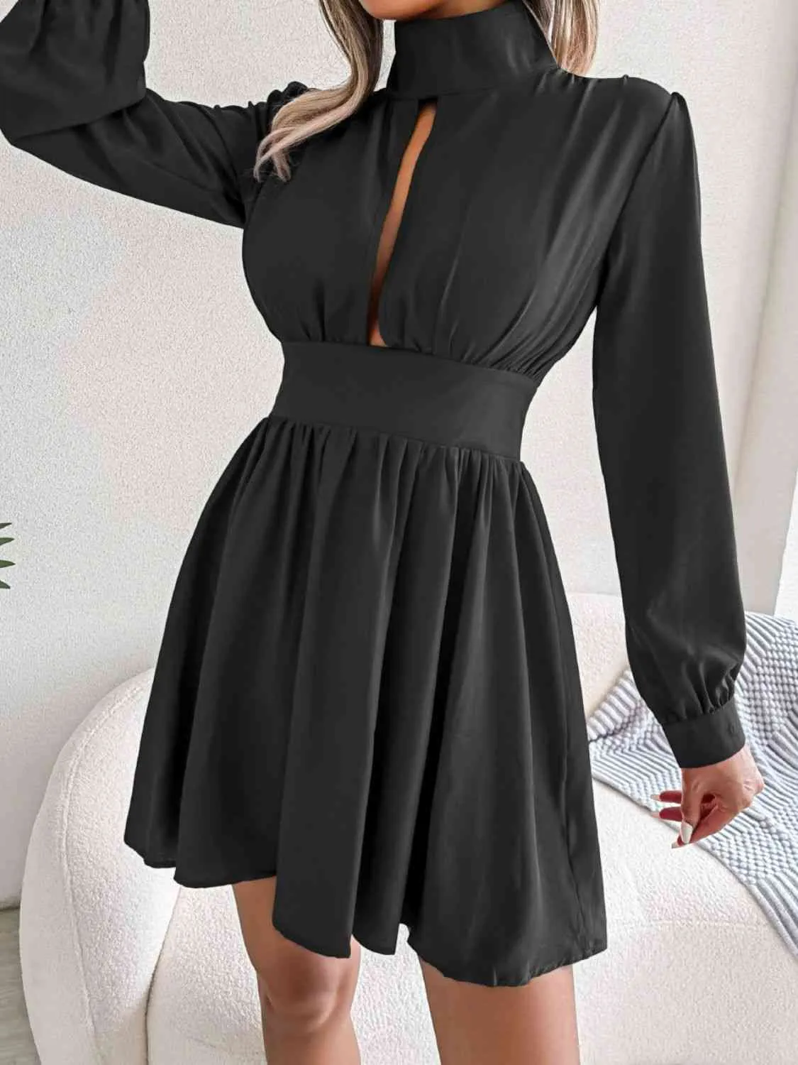 Cutout  A-Line Mini Dress