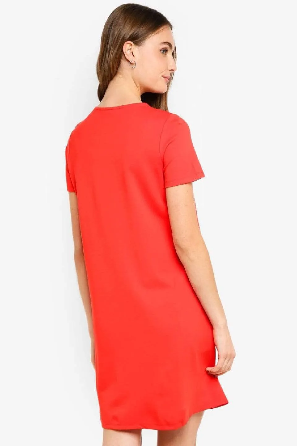 Cynthia Short Sleeve Maternity Dress Coral