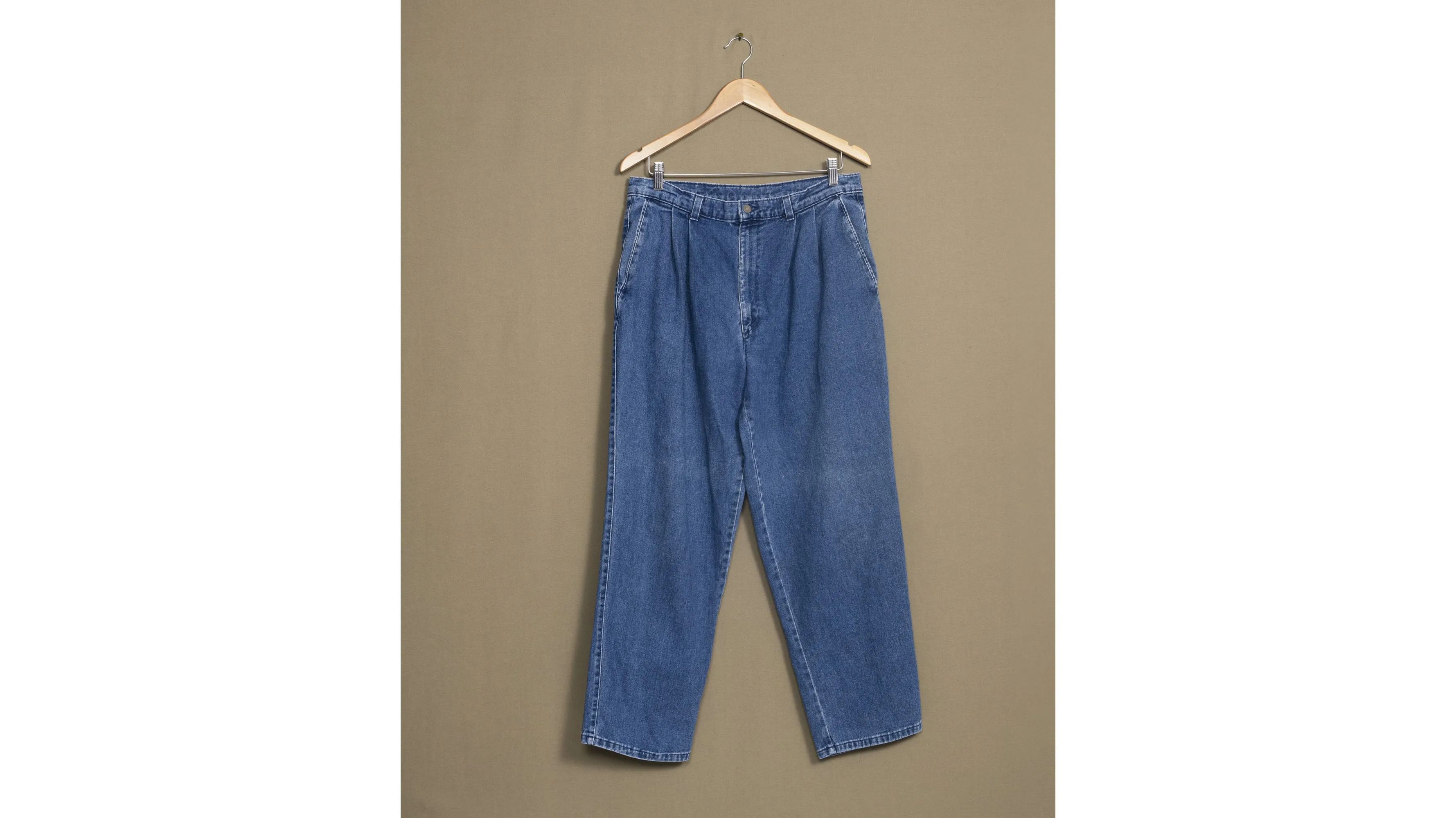 Denim Double Pleated Pants - 32 x 28