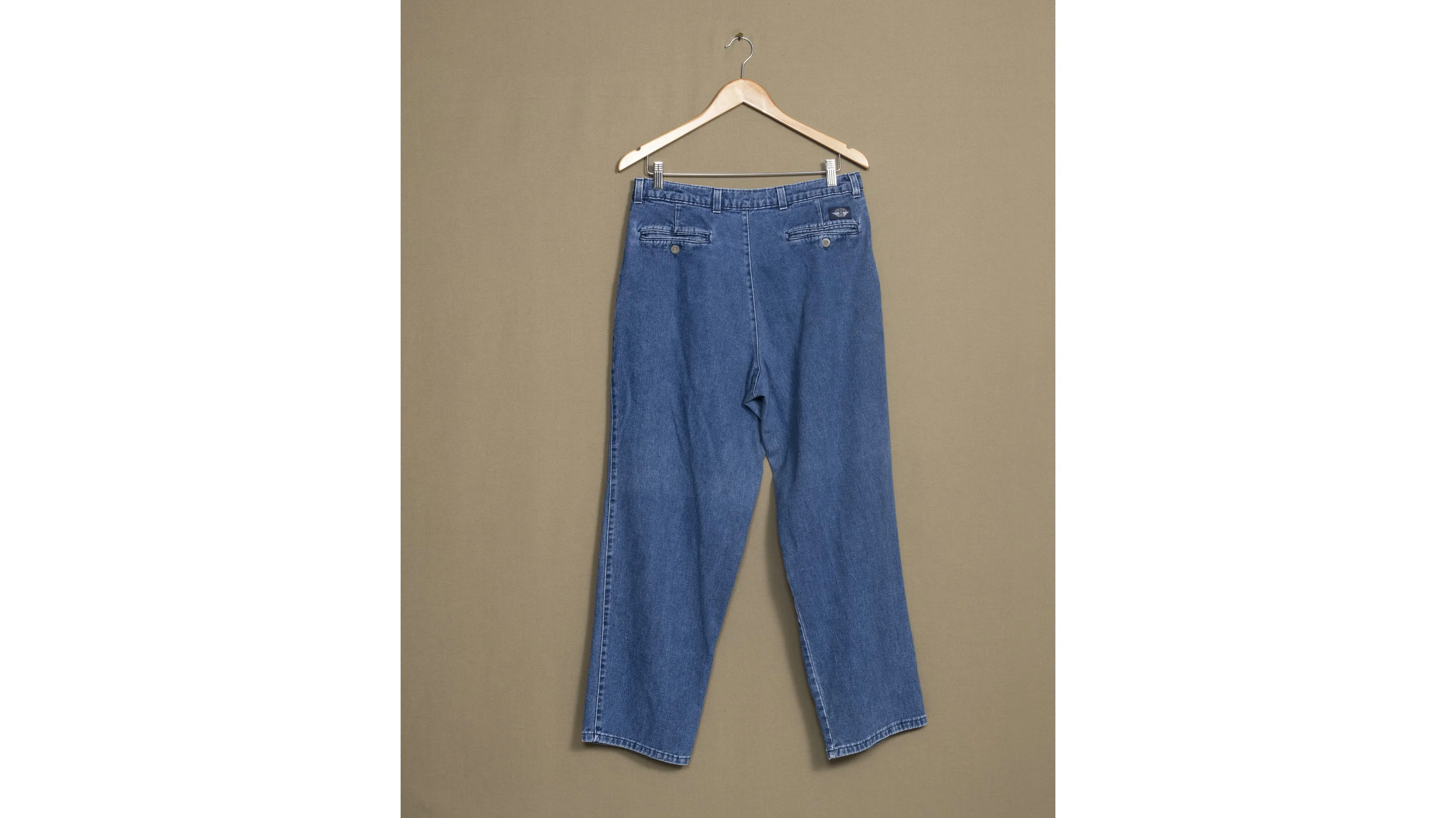 Denim Double Pleated Pants - 32 x 28