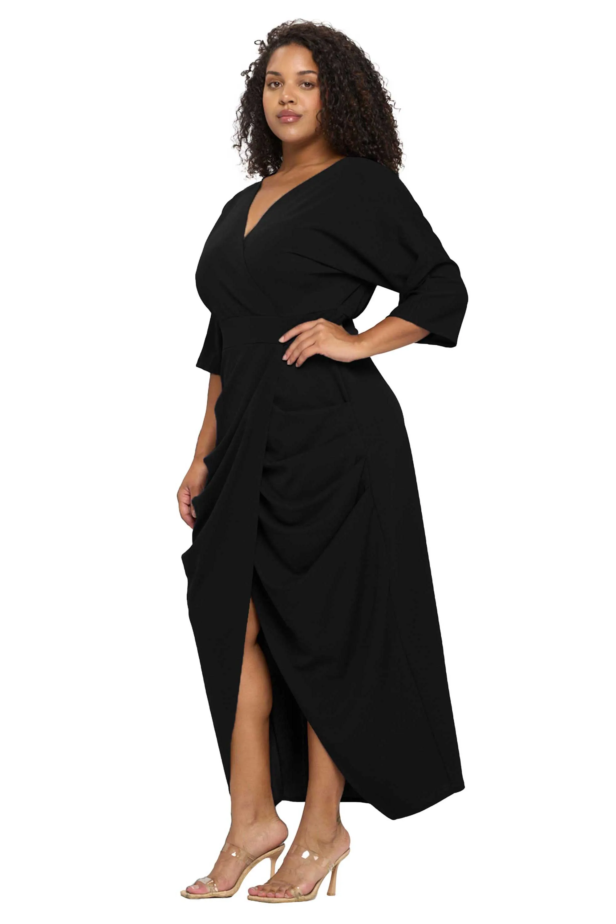 Dolman Wrap Maxi Dress