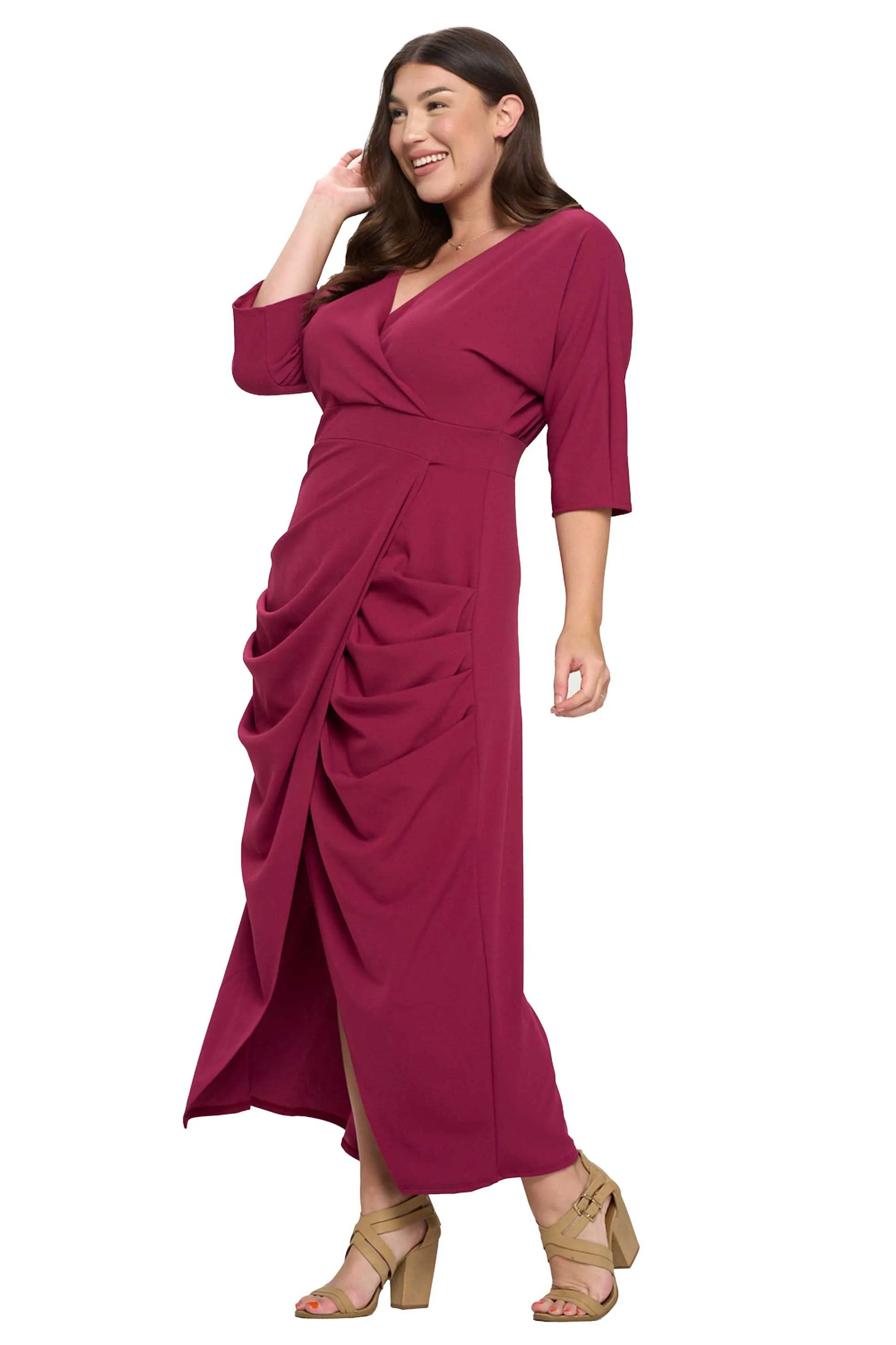 Dolman Wrap Maxi Dress