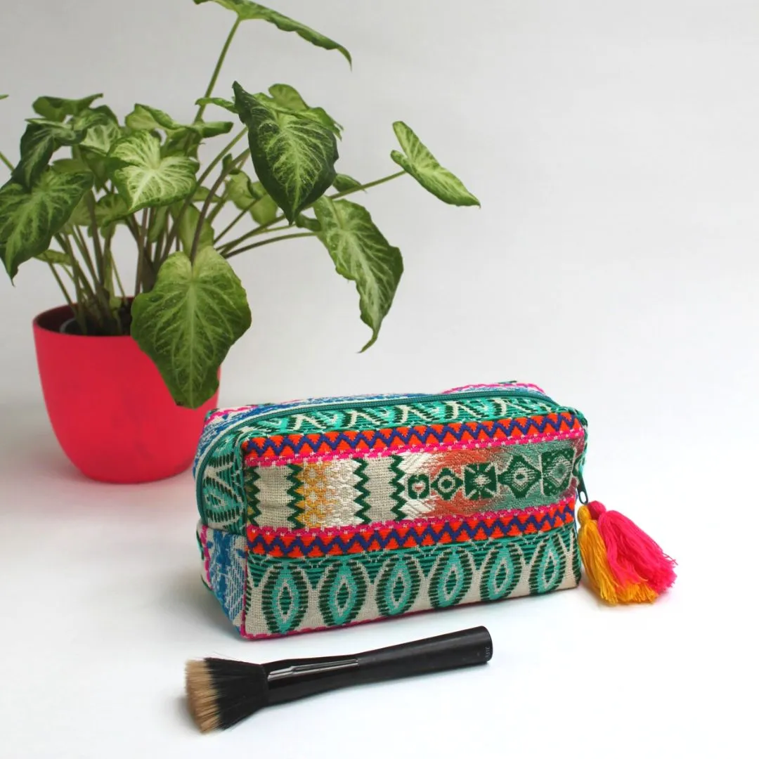 Embellished Pouch Bag- Turquoise