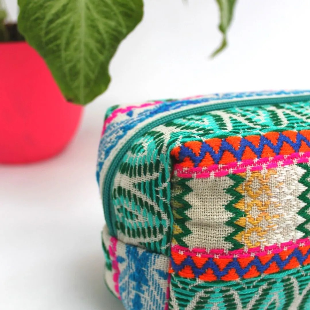 Embellished Pouch Bag- Turquoise