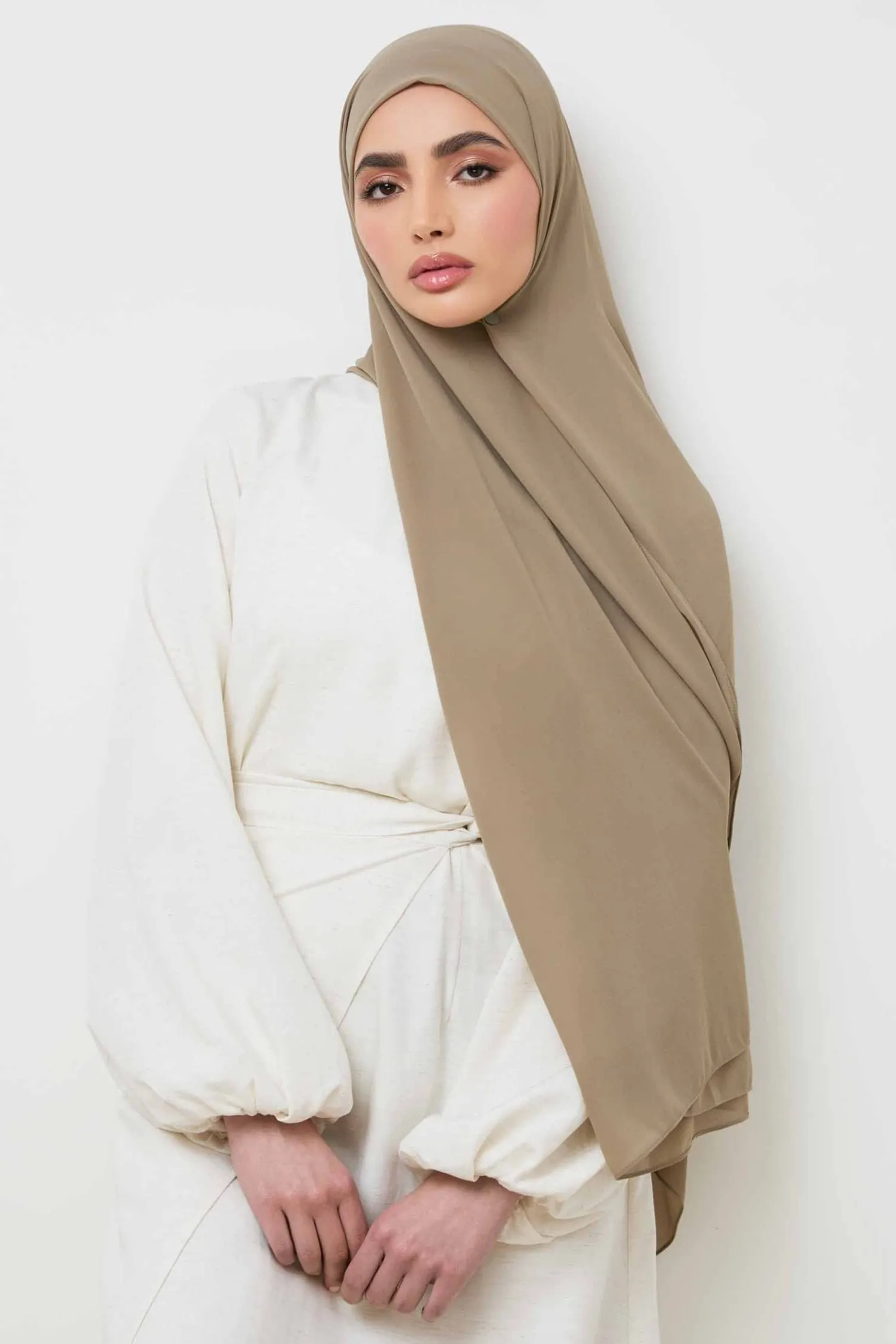 Essential Chiffon Hijab & Matching Undercap Set - Dried Sage