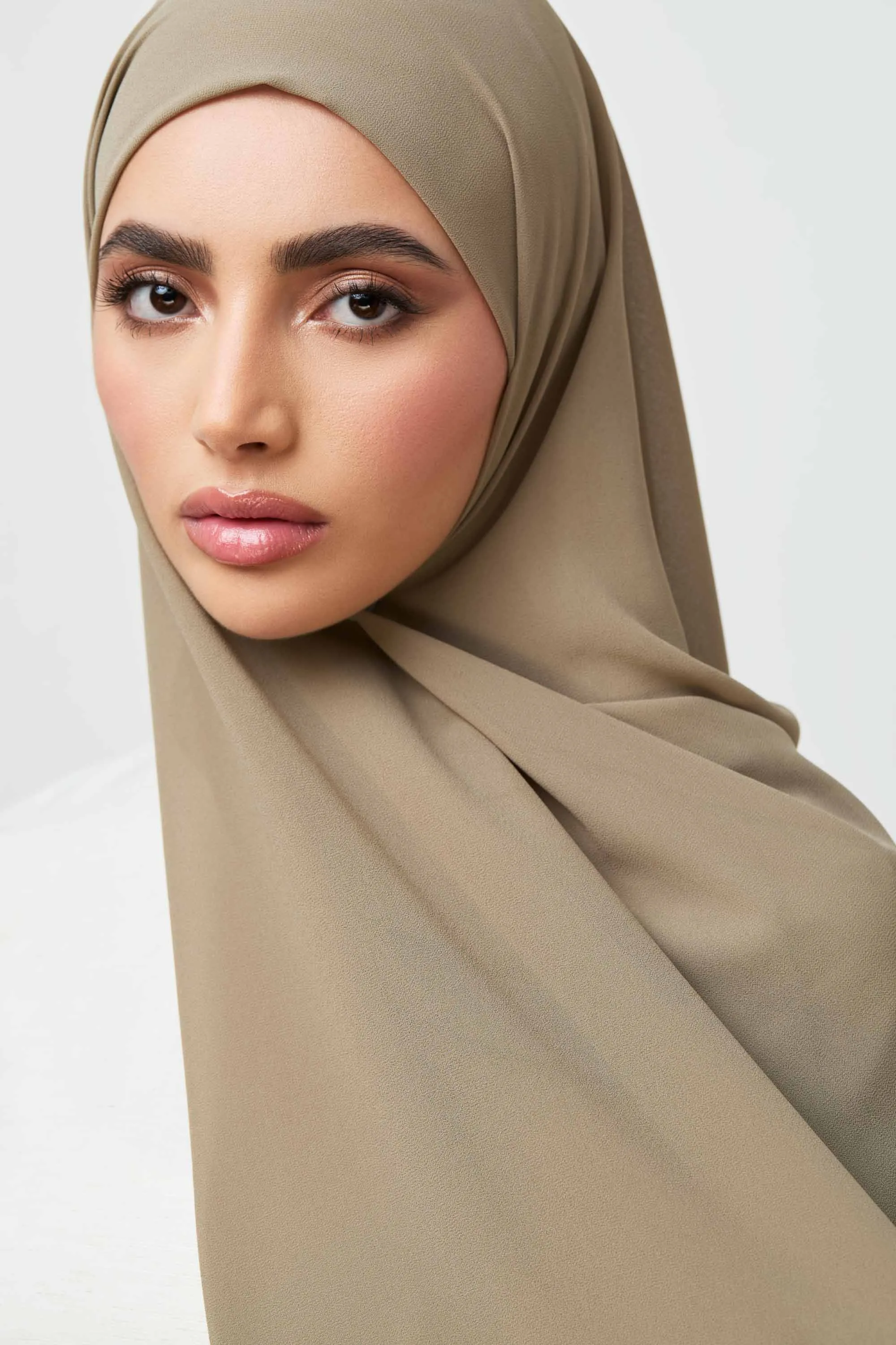 Essential Chiffon Hijab & Matching Undercap Set - Dried Sage