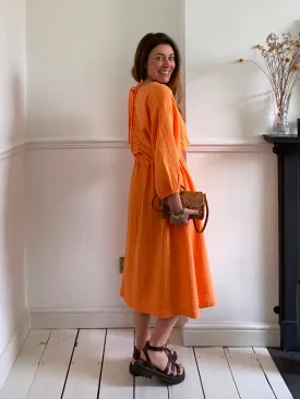 Ezili Organic Cotton Dress in Apricot by HANNAH BEAUMONT