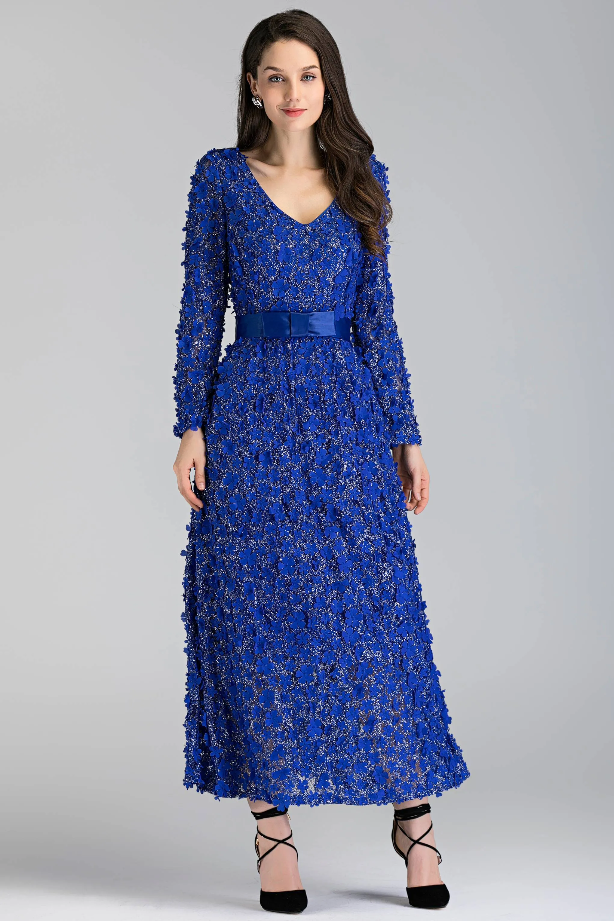 Fiore Blu Notte Maxi Dress