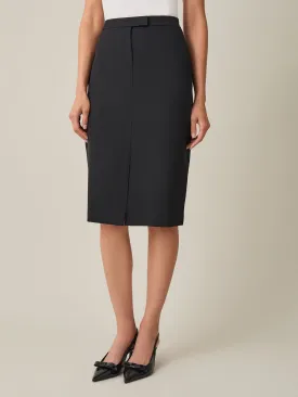 Fly Front Skimmer Skirt, Iconic Stretch Crepe