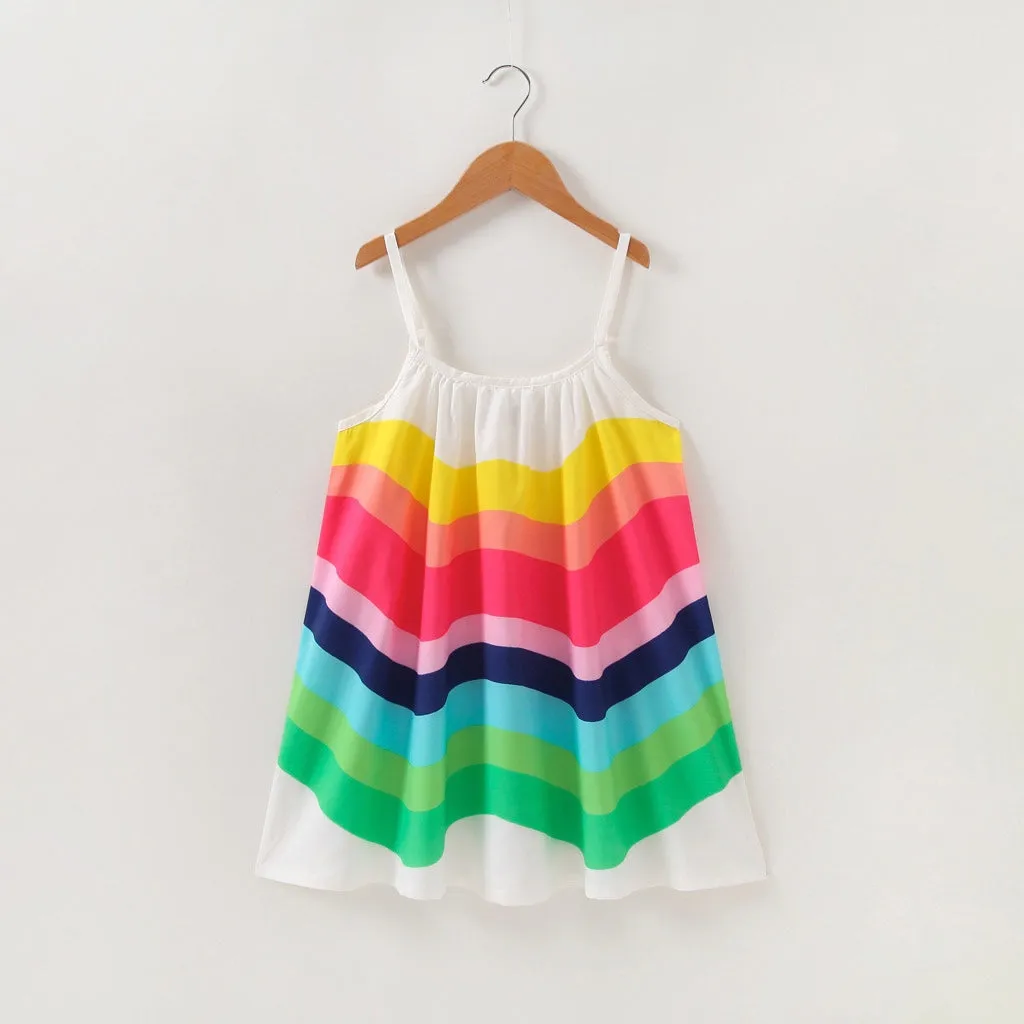 Girls Chiffon Rainbow Maxi Dress - ONLY 4 LEFT !!!