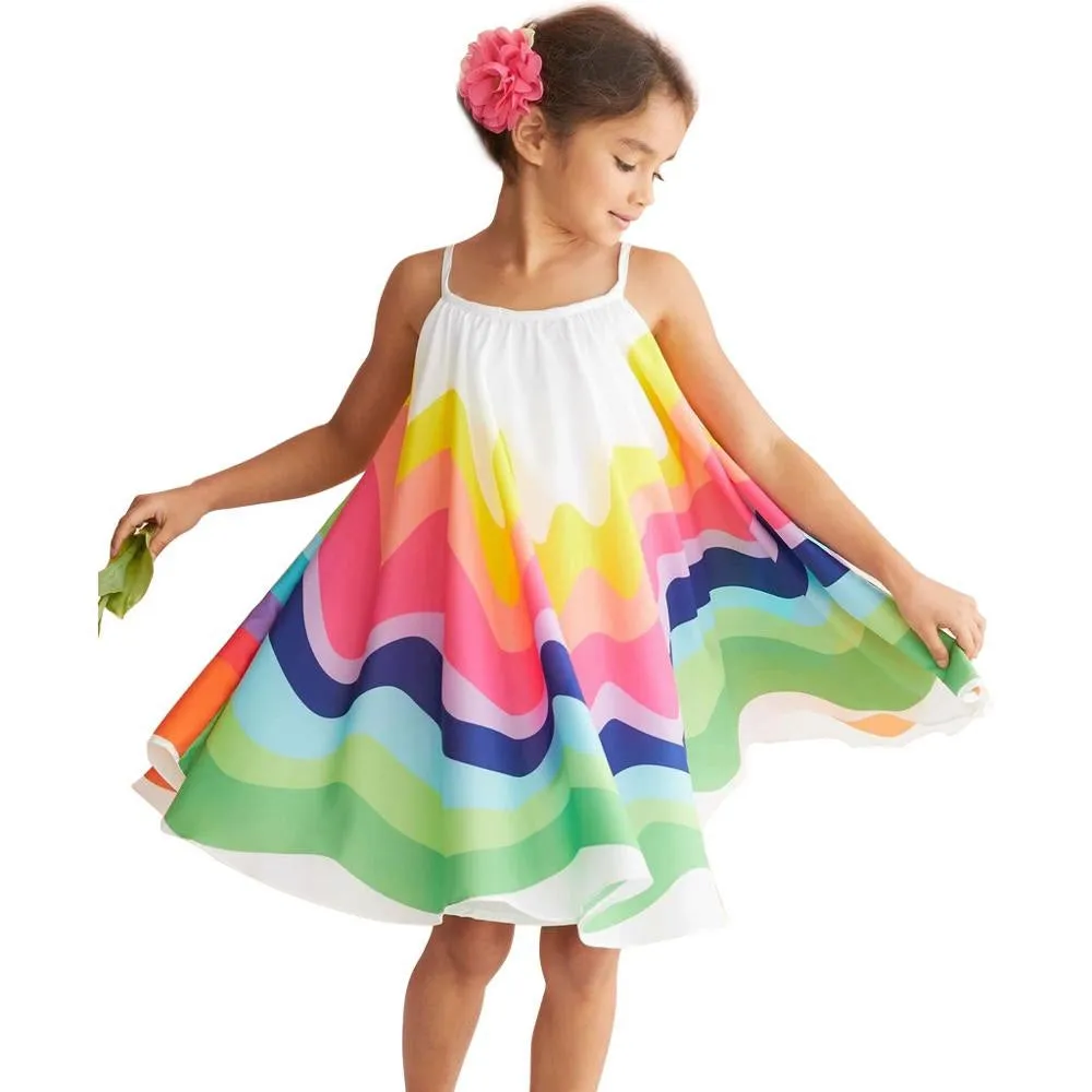 Girls Chiffon Rainbow Maxi Dress - ONLY 4 LEFT !!!