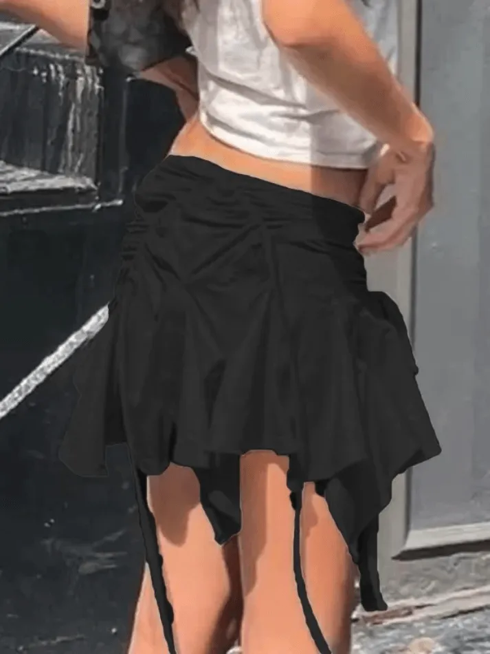 Gothic Punk Cropped Mini Skirts