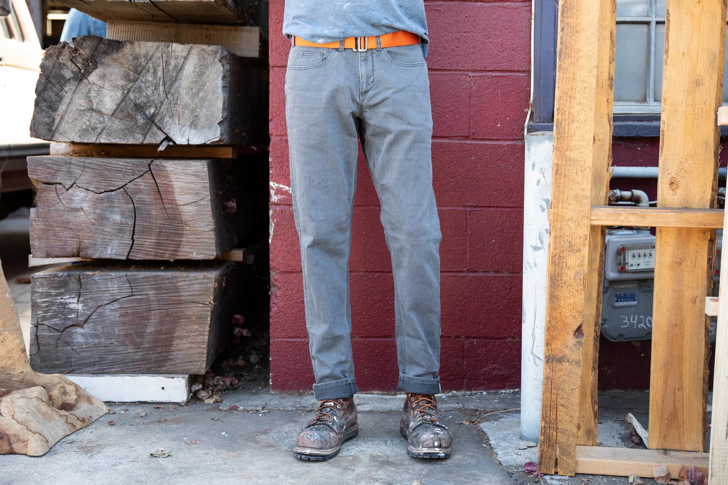 grey wash CORDURA® regular jeans