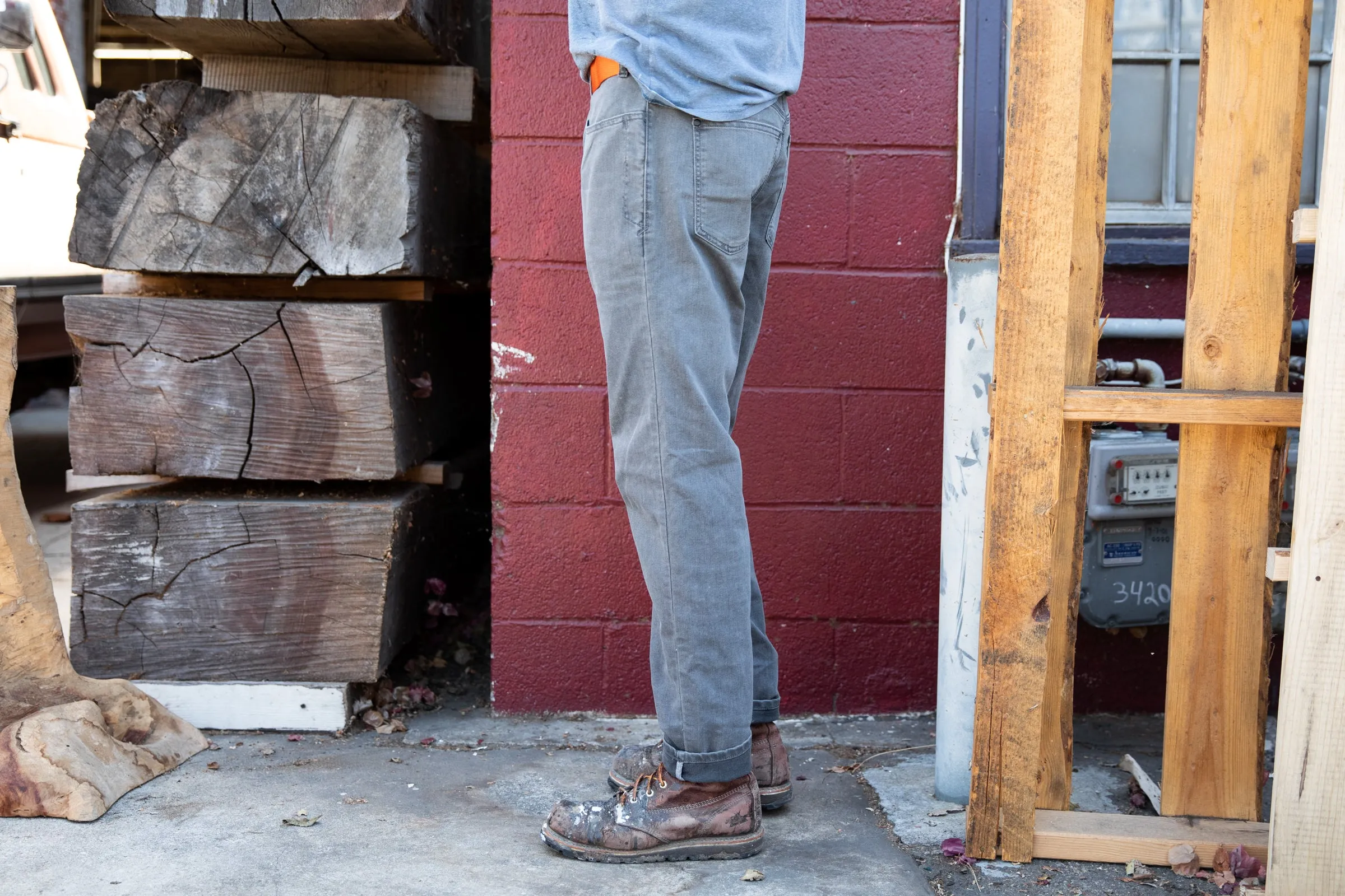 grey wash CORDURA® regular jeans