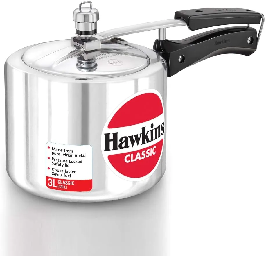 Hawkins CL3T Classic Aluminum Pressure Cooker 3 Liter Tall