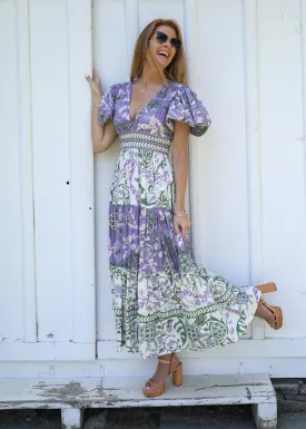 Heather Dress - Frolic Cream and Lavender