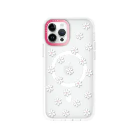 iPhone 12 Pro White Flower Mini Phone Case MagSafe Compatible