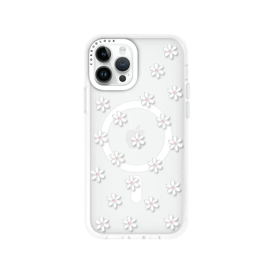 iPhone 12 Pro White Flower Mini Phone Case MagSafe Compatible