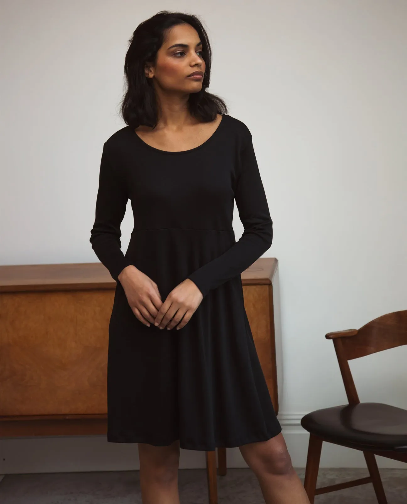 Iris Lyocell Dress In Black