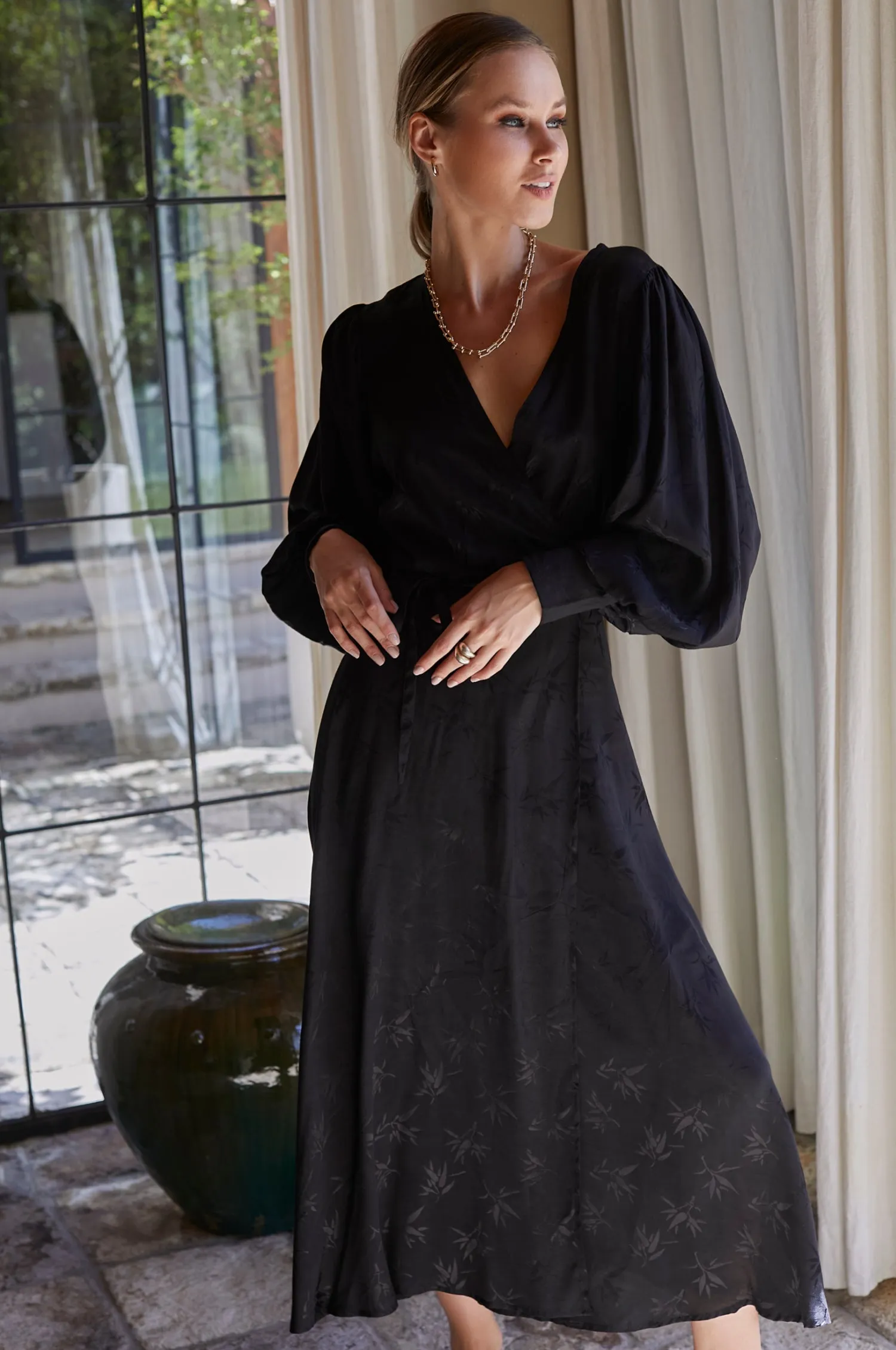 Isabella Long Sleeve Wrap Dress