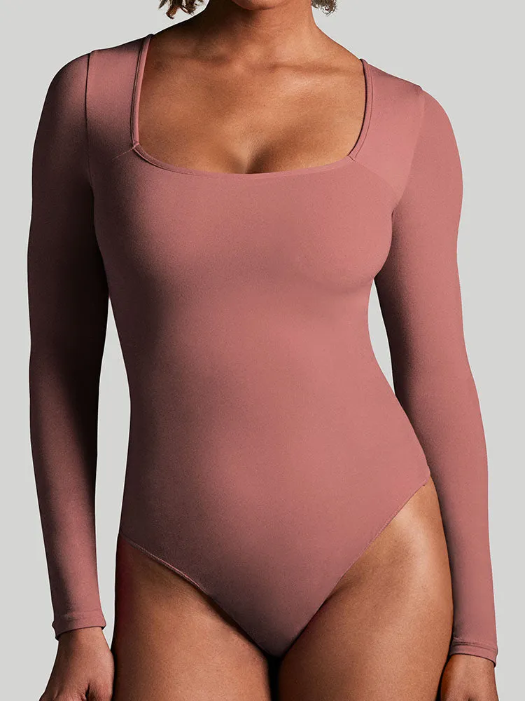 IUGA Long Sleeve Square Neck Bodysuits for Women