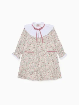 Ivory Floral Odisea Girl A-Line Dress