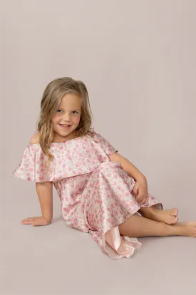 Kids Riley Convertible Satin Floral Print Dress | Made To Order