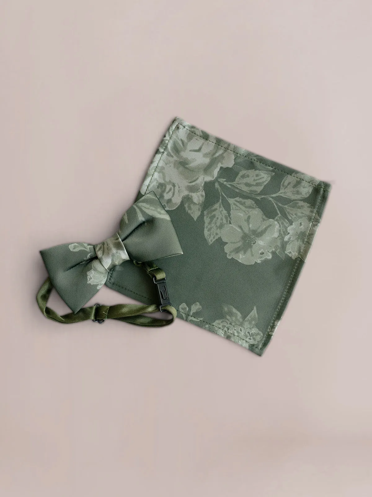 Kids Satin Floral Print Pocket Square | Made To Order