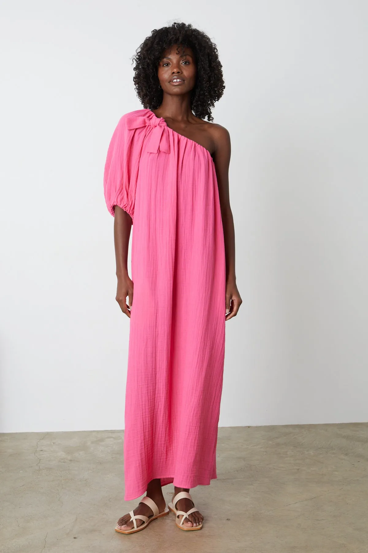 LAUREN COTTON GAUZE MAXI DRESS