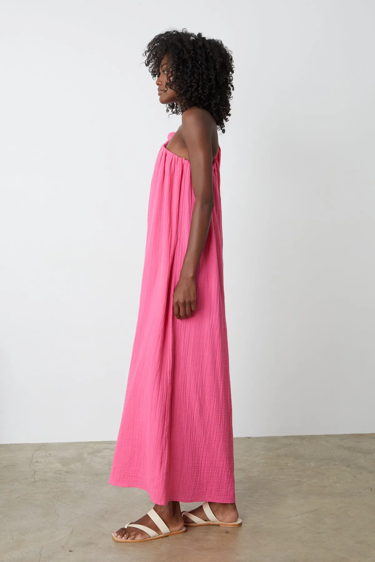 LAUREN COTTON GAUZE MAXI DRESS