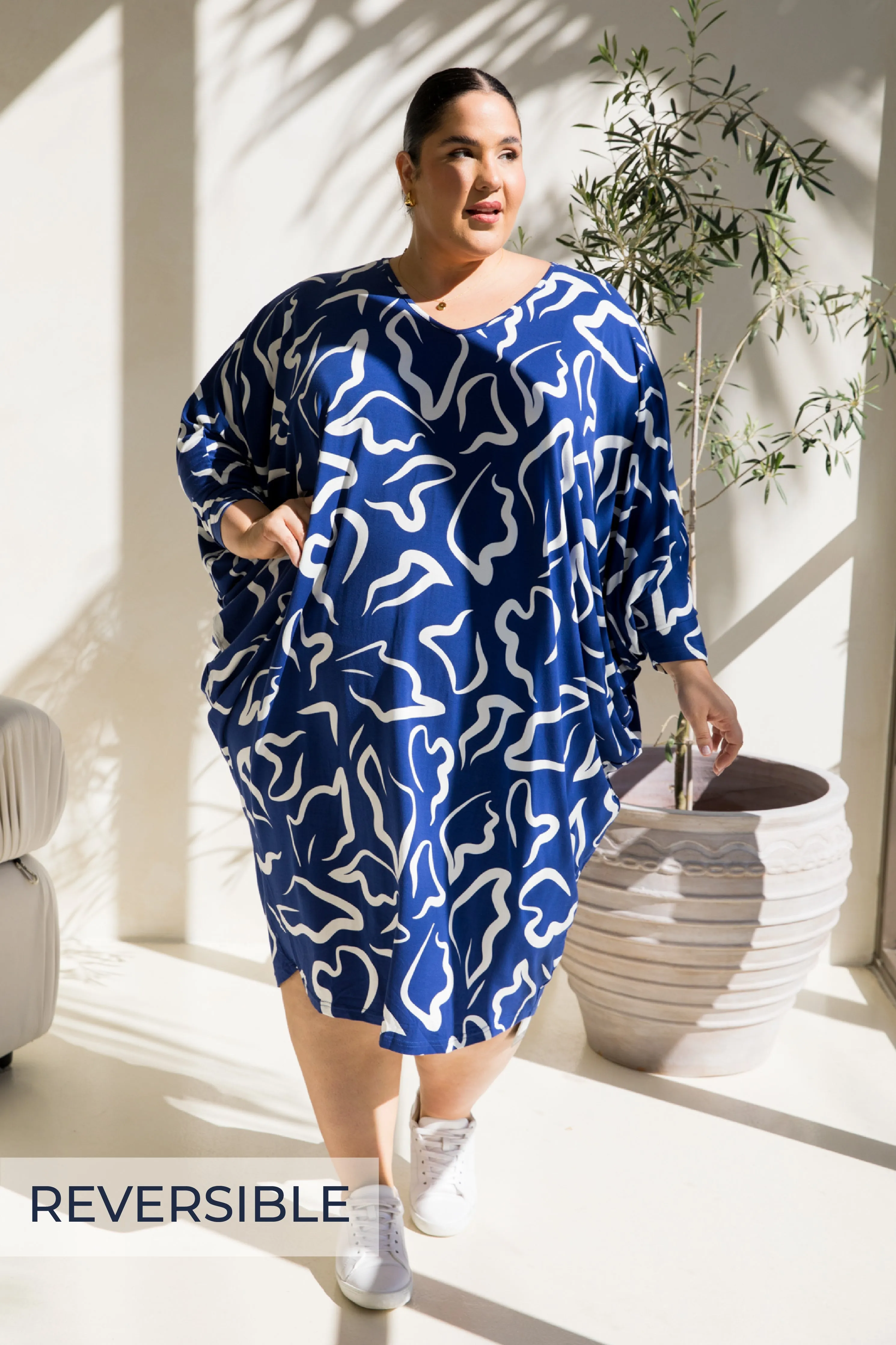 Long Sleeve Miracle Dress in Seaport