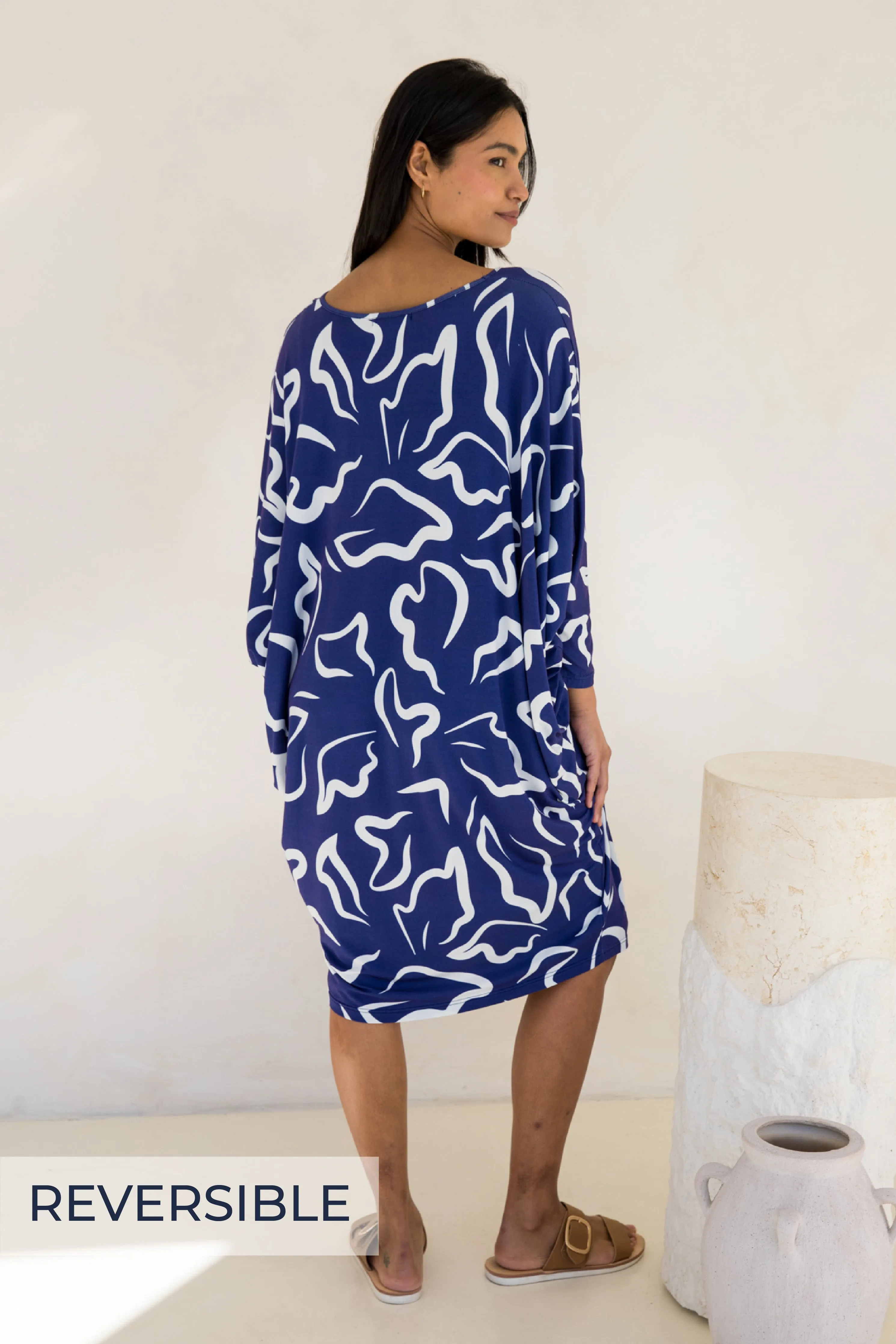 Long Sleeve Miracle Dress in Seaport