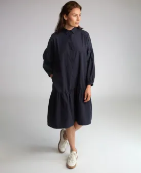 Meg Organic Cotton Dress In Navy