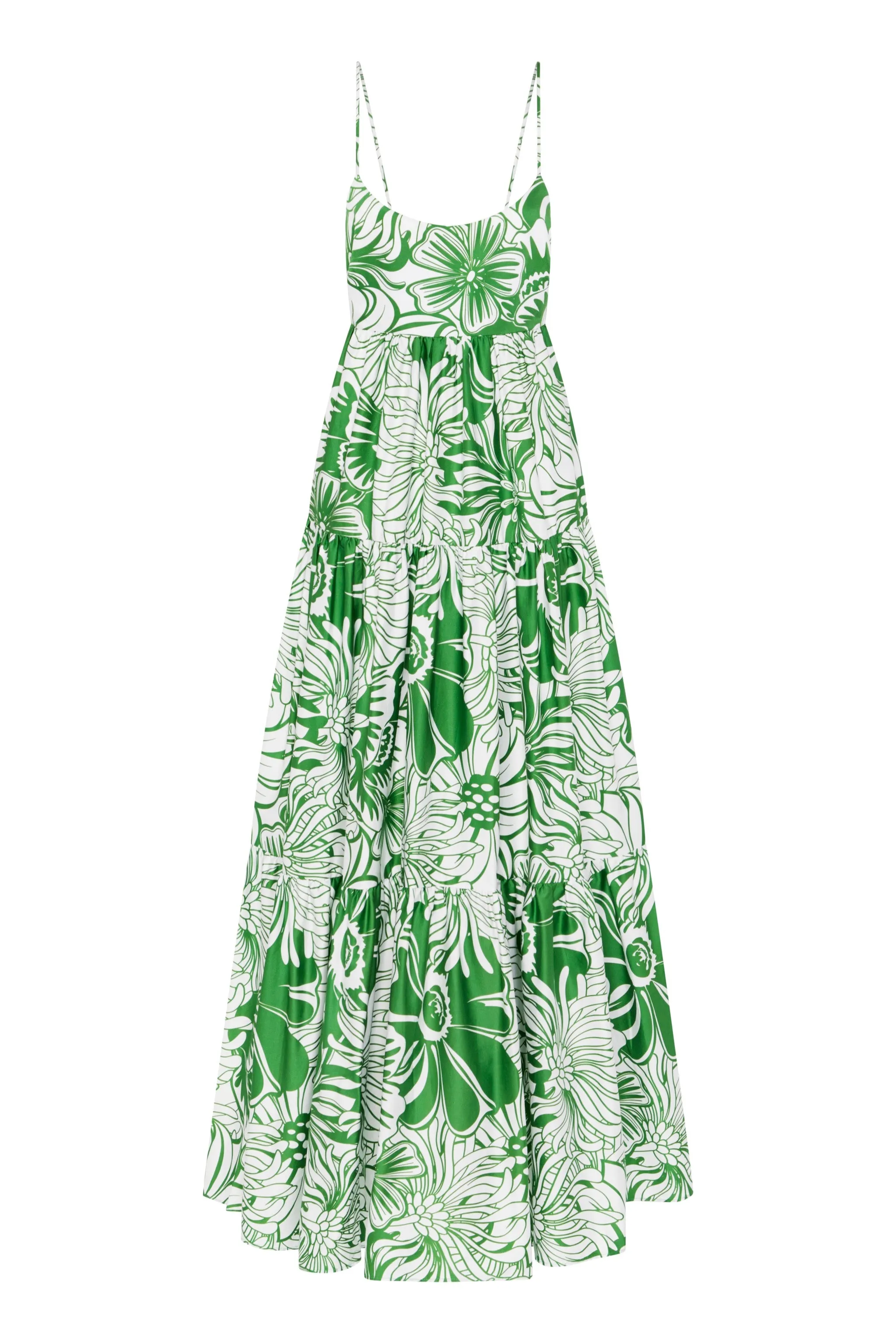 Merle Cotton Maxi Dress - Calypso Green