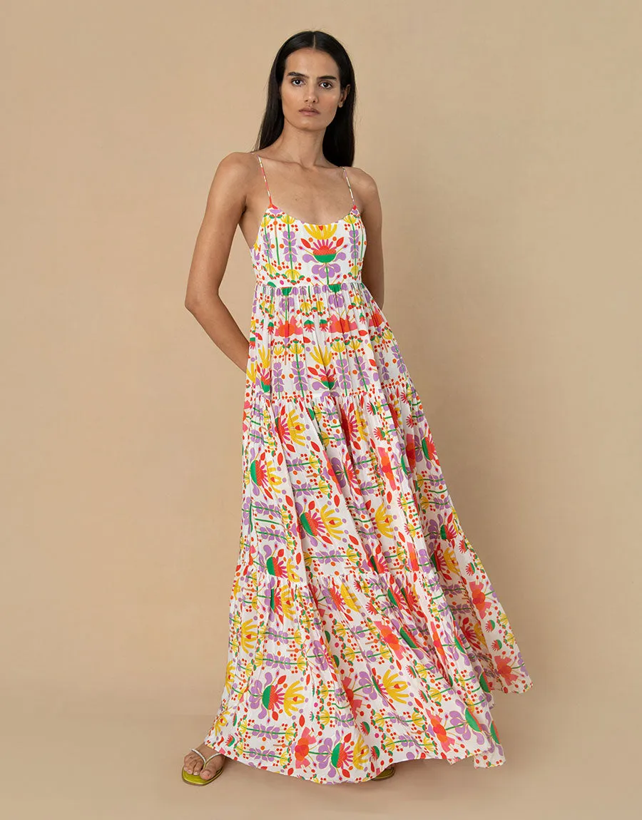 Merle Crepe Maxi Dress - Avatar White - SALE