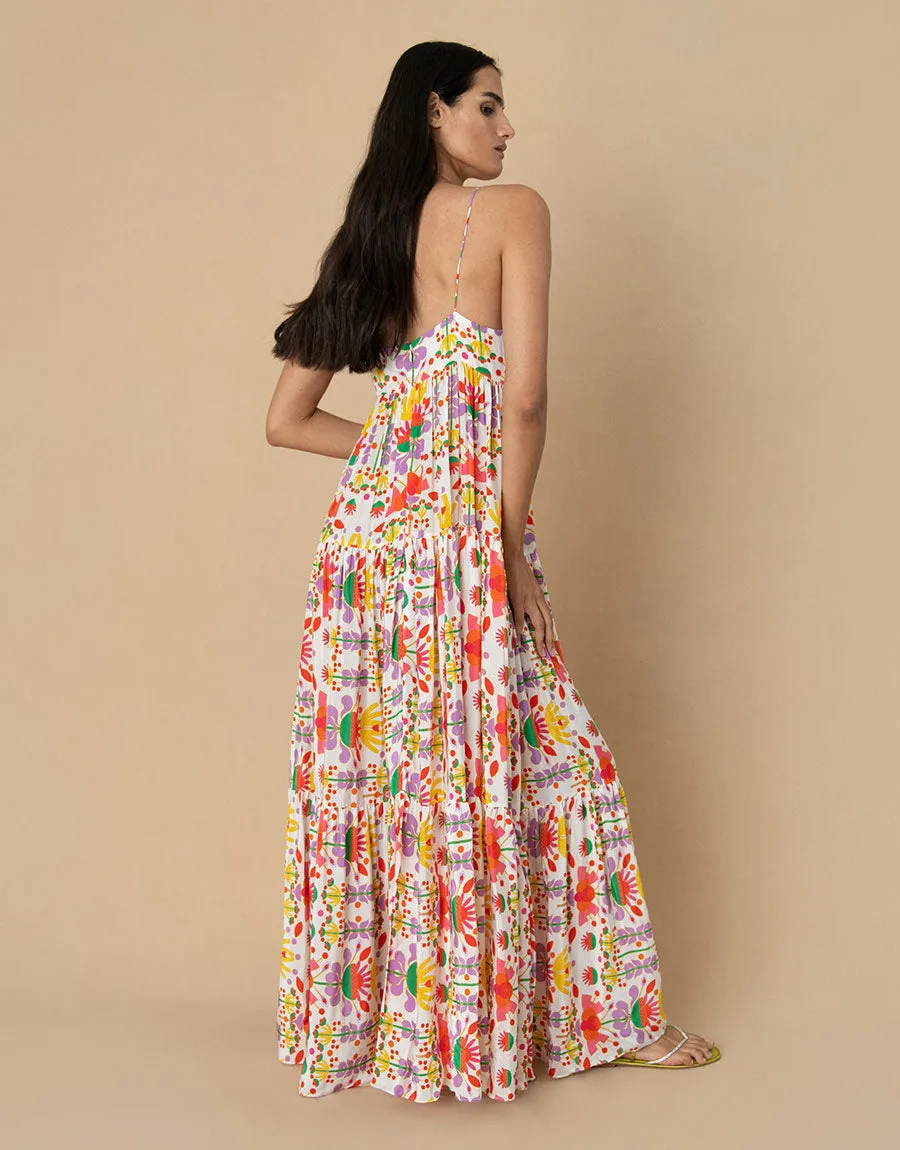 Merle Crepe Maxi Dress - Avatar White - SALE