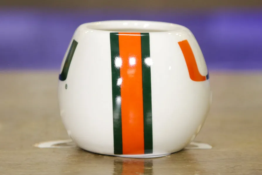 Miami Hurricanes - Ceramic Helmet Caddy