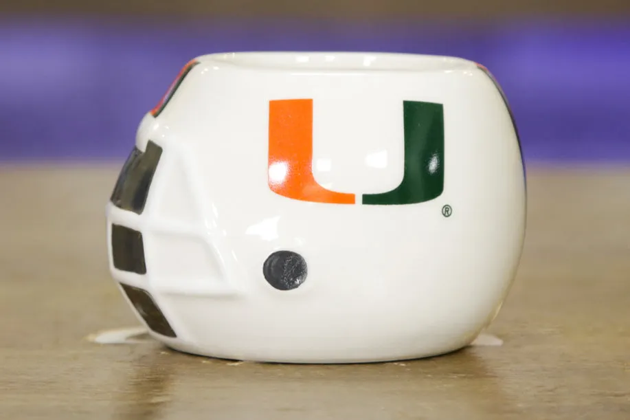 Miami Hurricanes - Ceramic Helmet Caddy