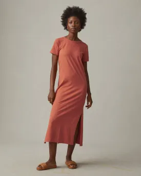 Midi Tee Dress - Deep Apricot